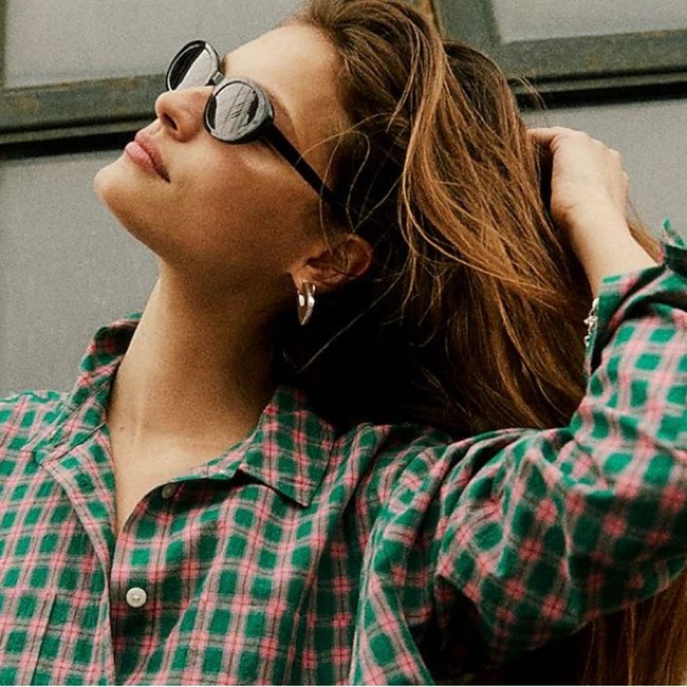 Madewell Black Oval Russel Sunglasses